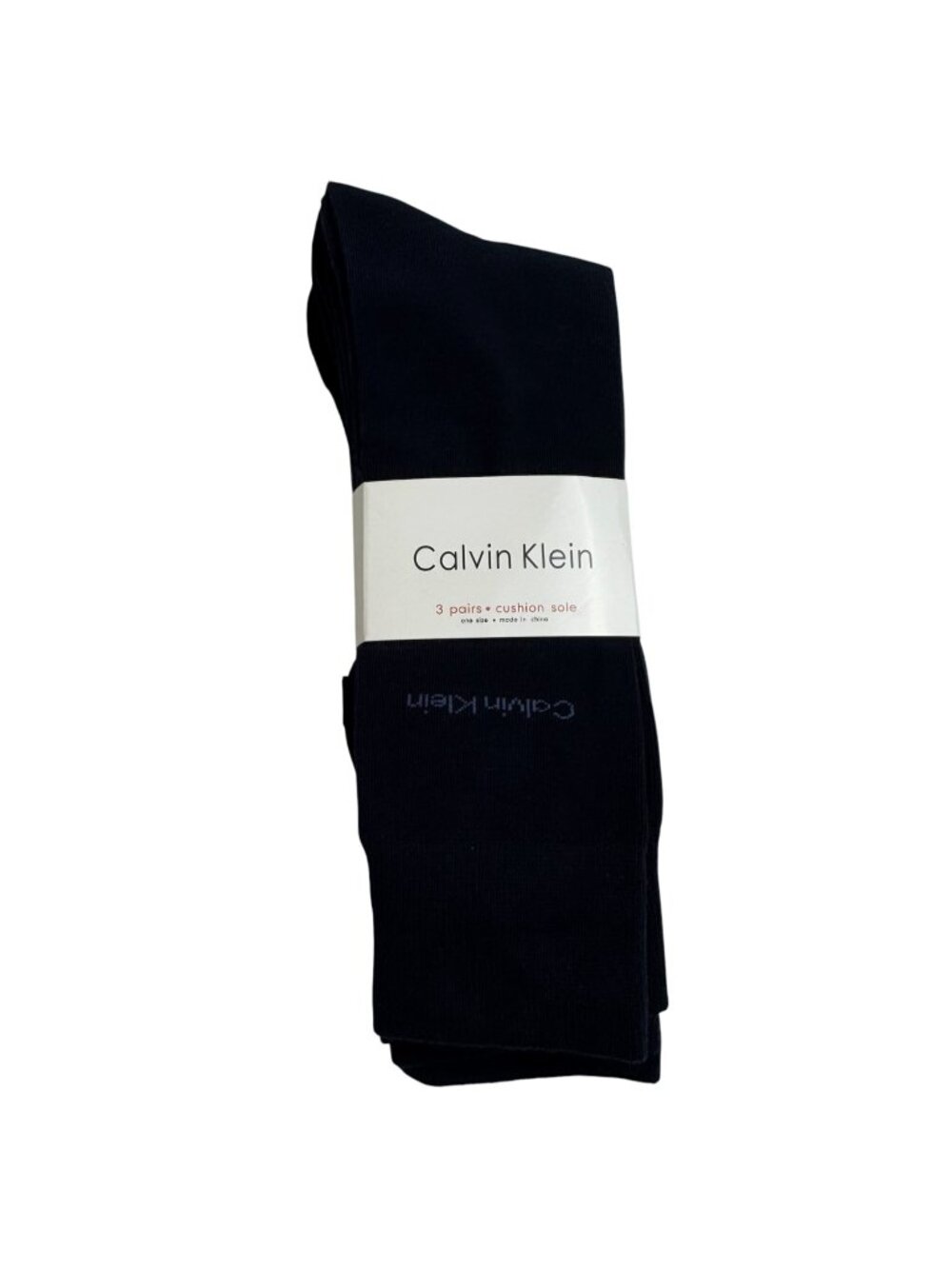 Calvin Klein NEW Dress Socks 3 Pairs Solid Navy Combed Cotton Career Business